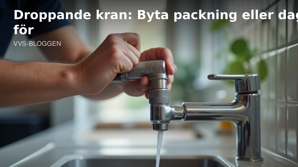 Läs mer om artikeln Droppande kran: Byta packning eller dags för en ny?